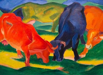 Fighting Cows, 1911 by Franz Marc