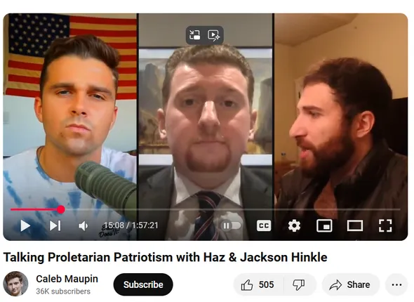 Video where Hinkle(left), Hammoud(right), and Maupin(center) discuss what would later be the foundational political principles of the American Communist Party.
