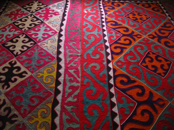 A shyrdaq on the floor of a Kyrgyz home in Kyzyl-Jar, Aqsy, Jalalabat (June 29, 2008)