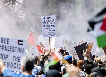 Pro-Palestine Protestors in Montreal, May 15, 2021.